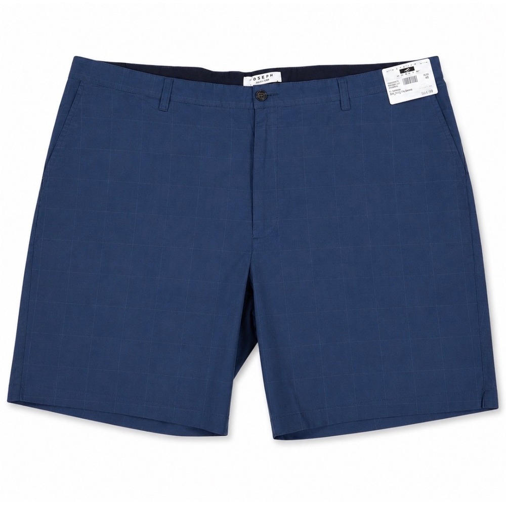 Joseph Abboud Mens NWT Navy Windowpane Golf Chino‎ Shorts Size 48 Cotton